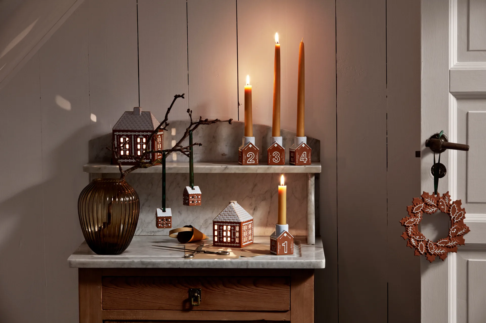 Gingerbread julhänge 5 cm 2-pack, Brun Kähler