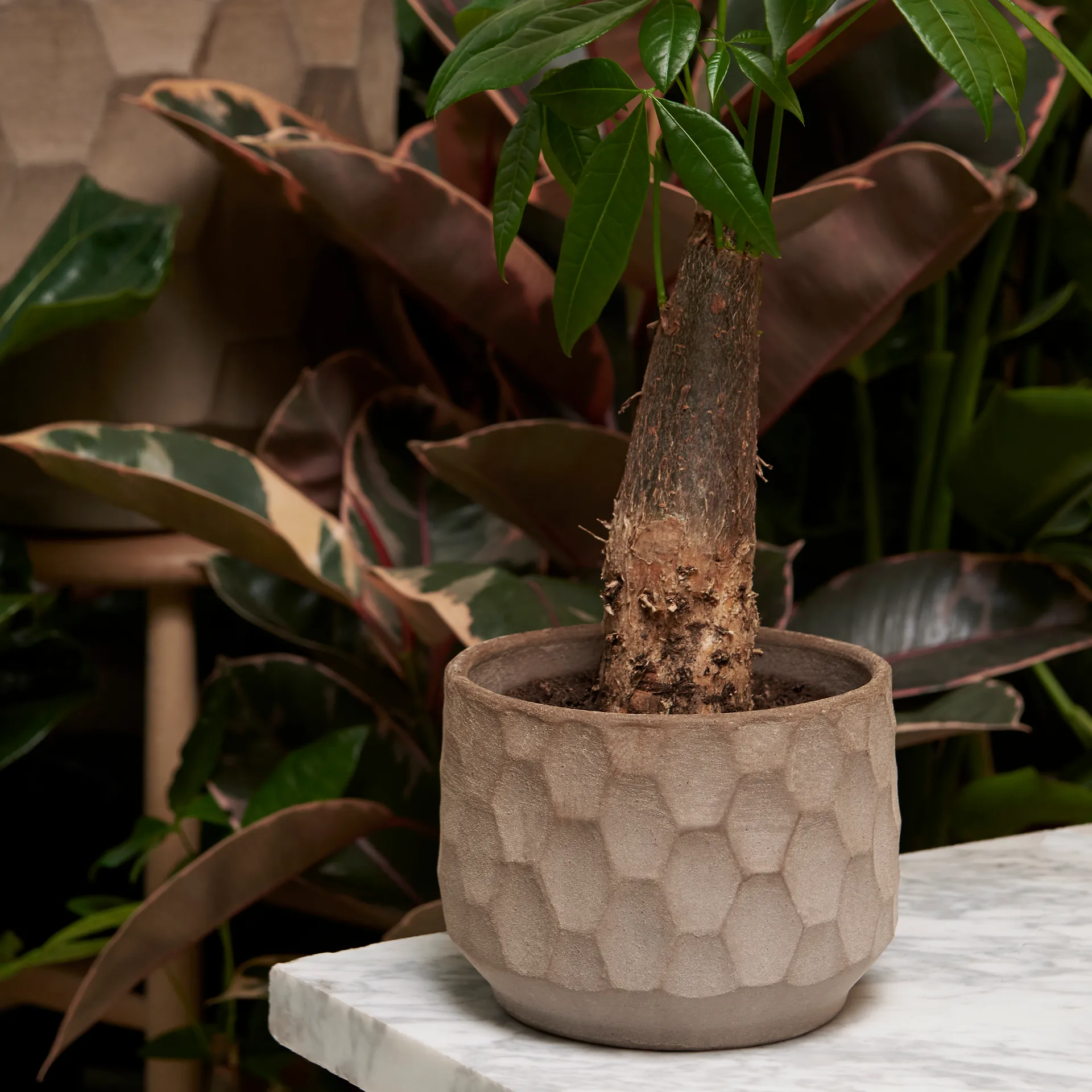 Gro blomkruka ljus sand, Ø26,5 cm Kähler