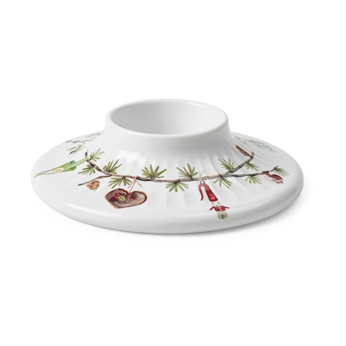 Kähler Hammershøi Christmas blockljusstake Ø13 cm Vit