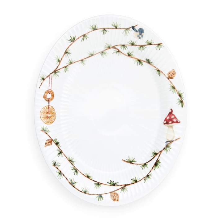 Hammershøi Christmas ovalt fat, 22,5x28,5 cm Kähler