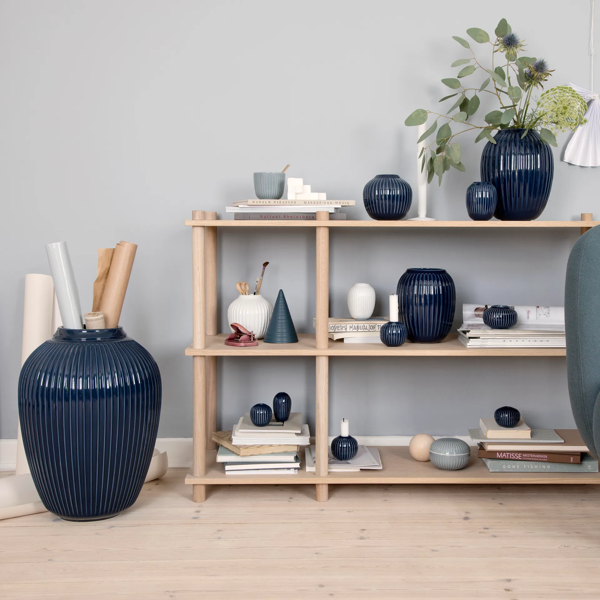 Hammershøi vas mini, indigo Kähler