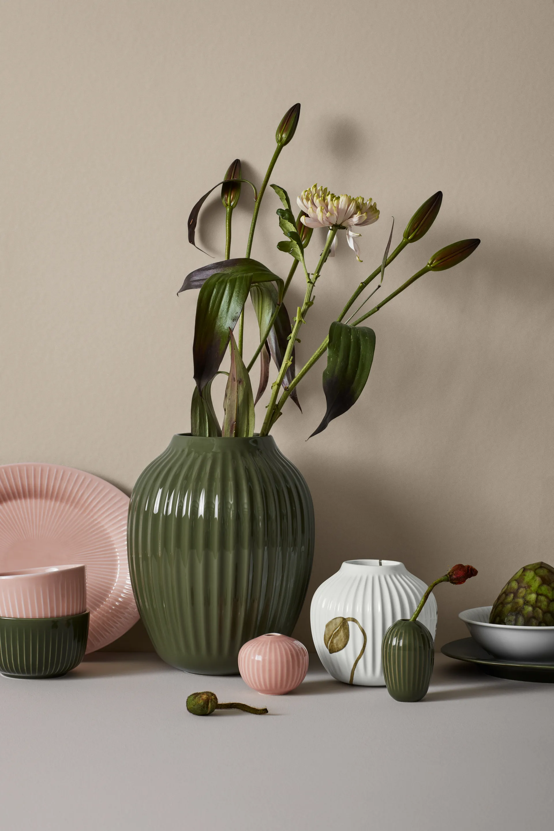 Hammershøi vas stor, Mörkgrön Kähler