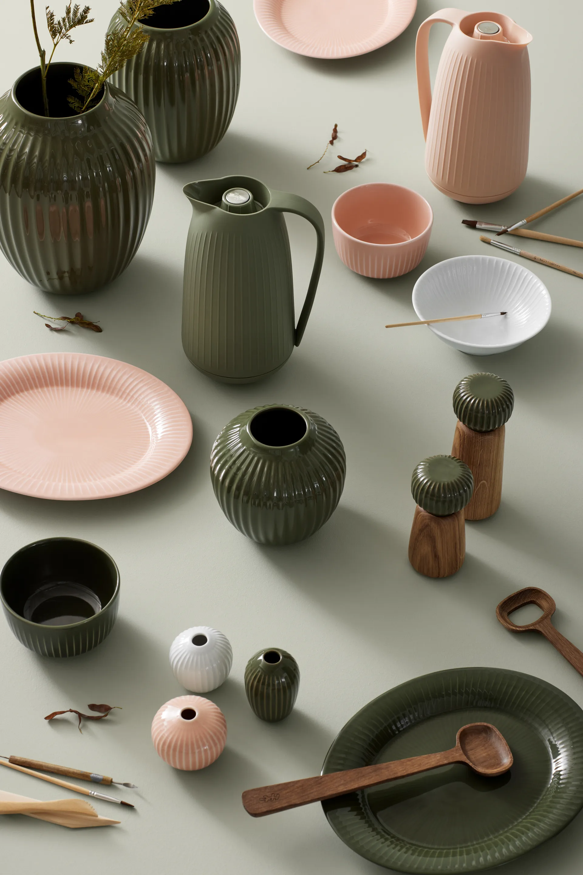 Hammershøi vas stor, Mörkgrön Kähler