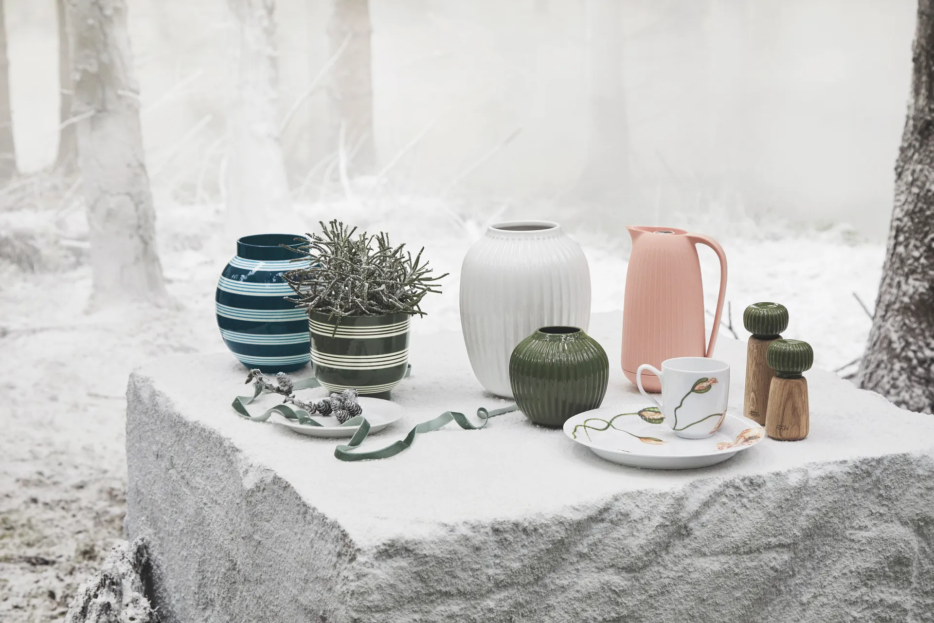 Hammershøi vas, Vit, stor 25,5 cm Kähler