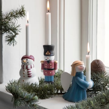 Kähler Christmas porslinsfigur Tennsoldat - Röd-blå-vit - Kähler