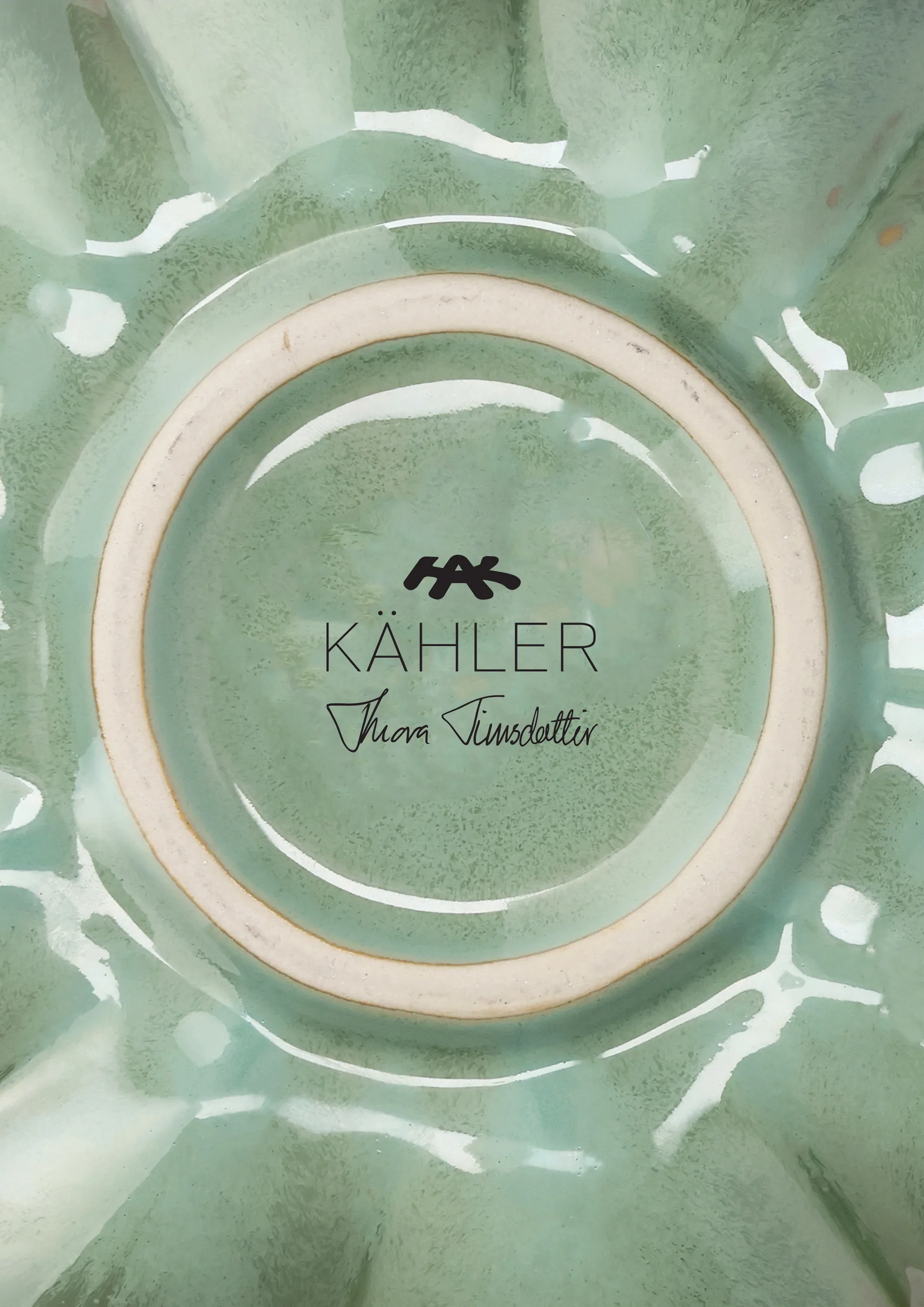 Kantarel vas, Grön, 20,5 cm Kähler