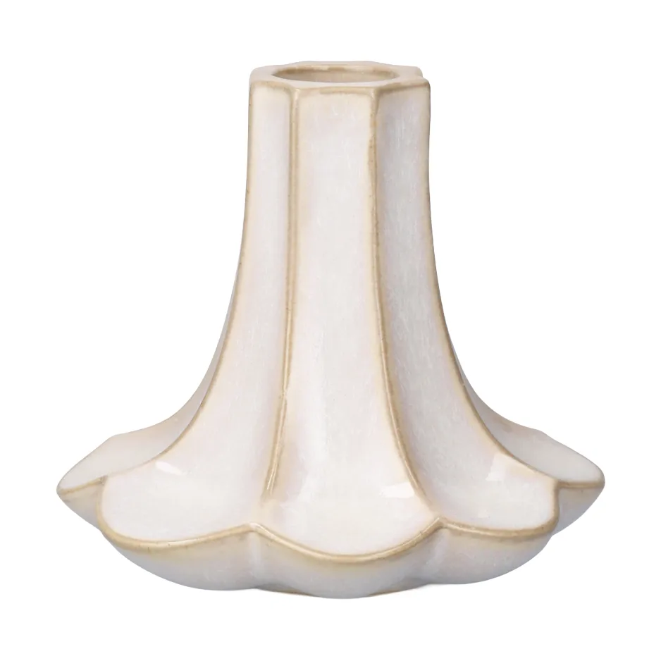 Kantarell ljusstake, Sand, 10 cm Kähler