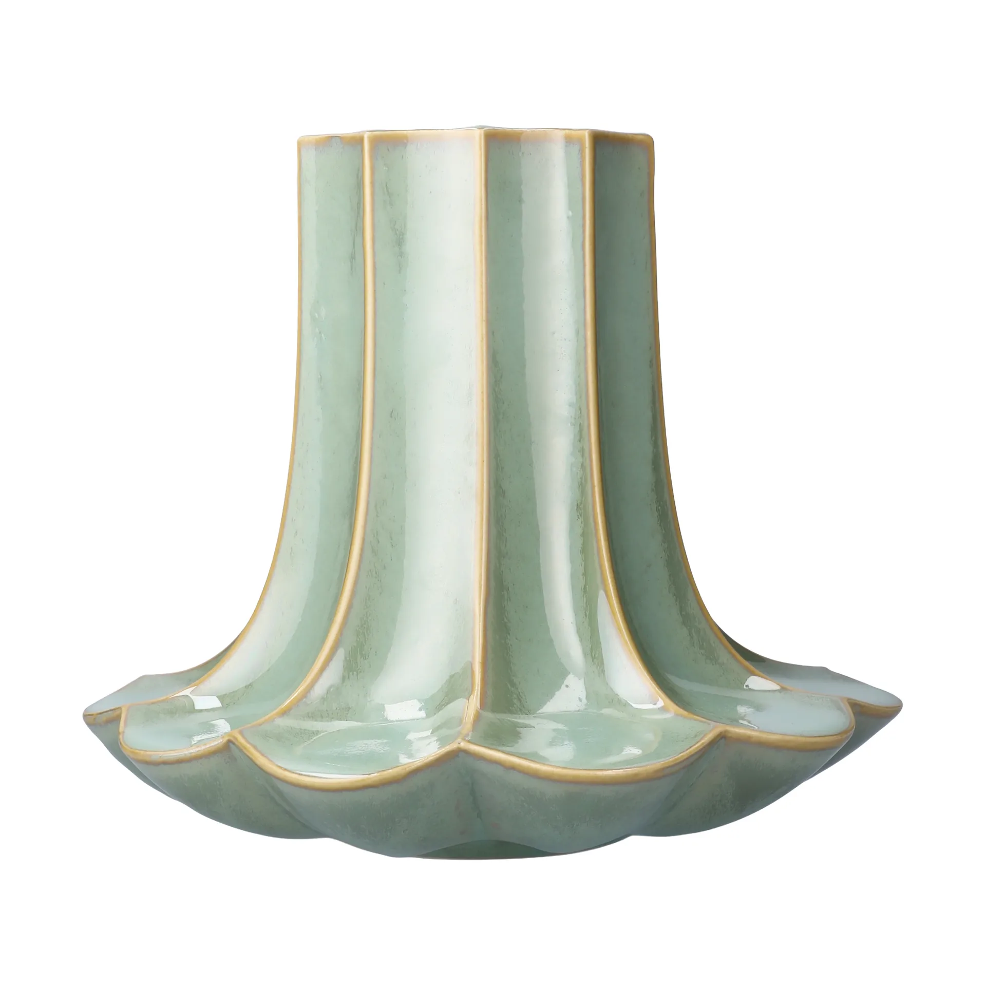 Kantarell vas, Grön, 20,5 cm Kähler