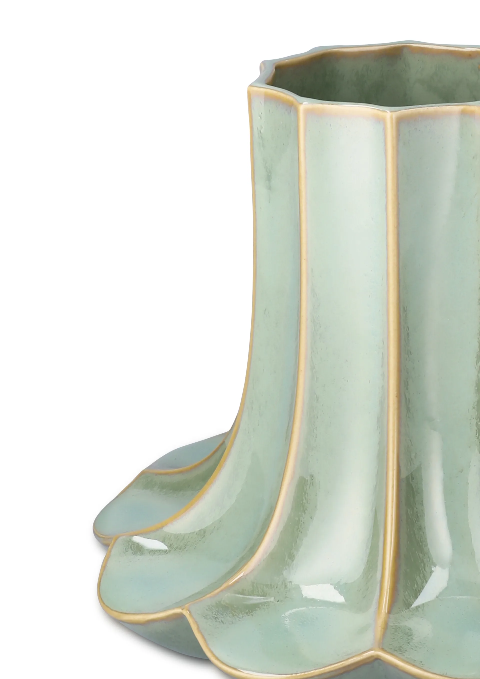 Kantarell vas, Grön, 20,5 cm Kähler