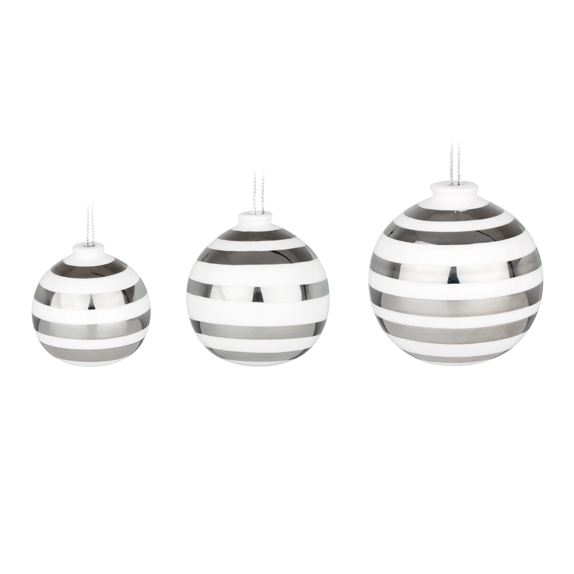 Omaggio julkulor 3-pack, silver Kähler