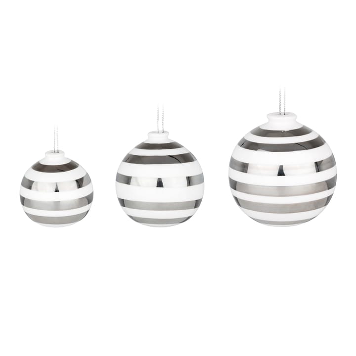 Omaggio julkulor 3-pack - silver - Kähler