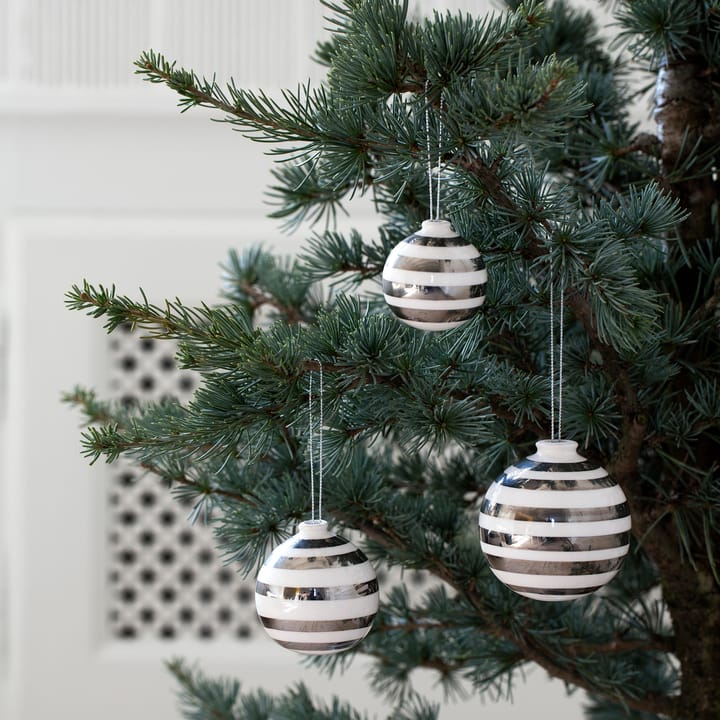 Omaggio julkulor 3-pack, silver Kähler