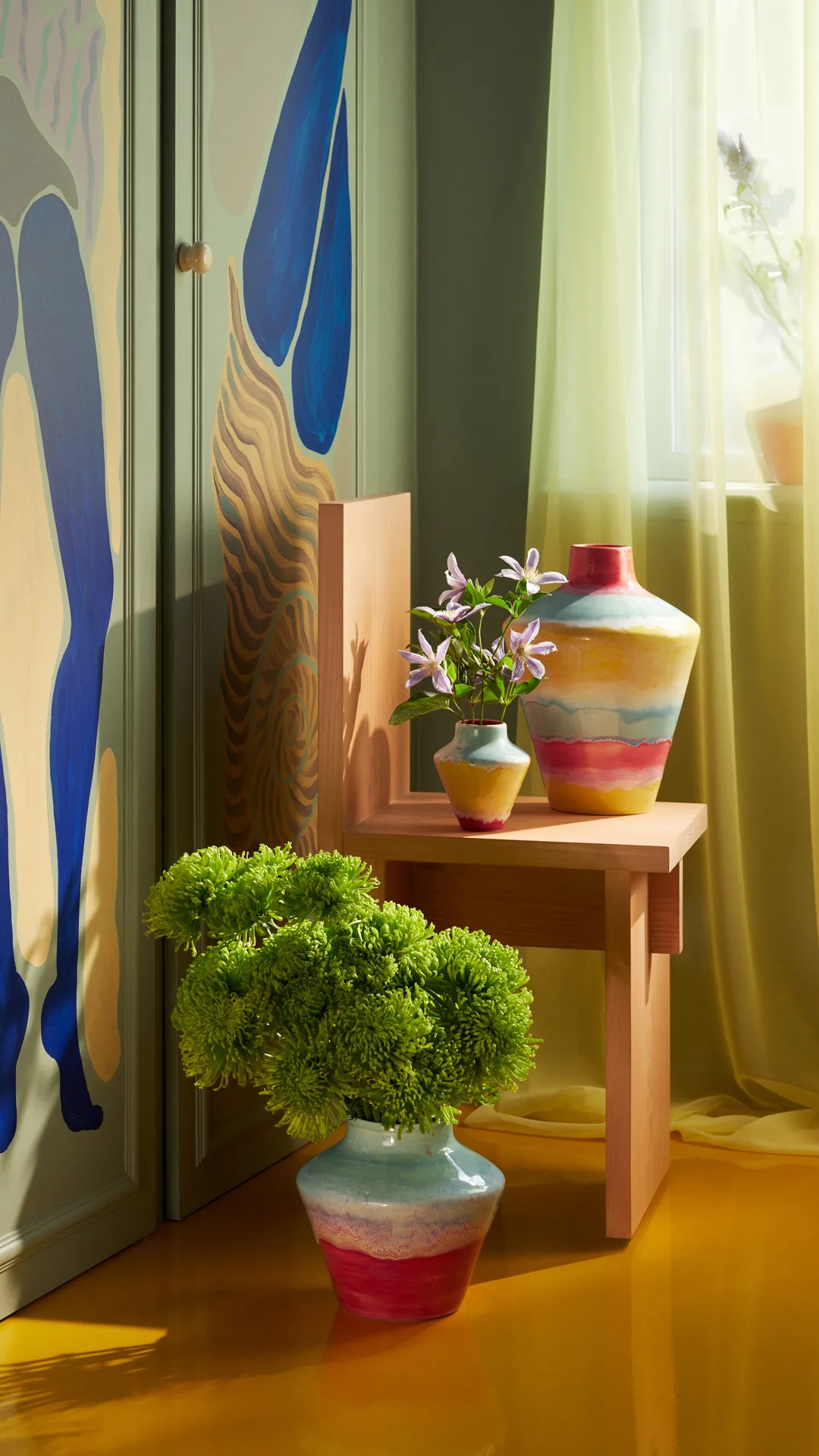 Poppery vas 20,5 cm, Mint-pink Kähler