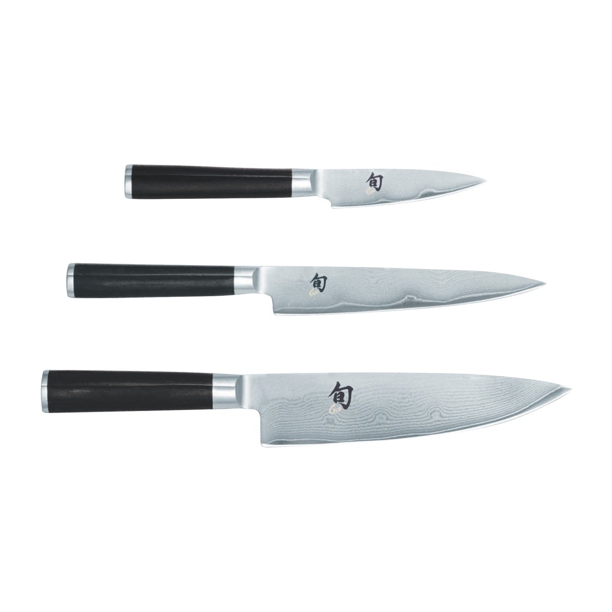 Kai Shun Classic knivset 3 delar Krom-svart | Skandinavisk Design | Knivset | Svart
