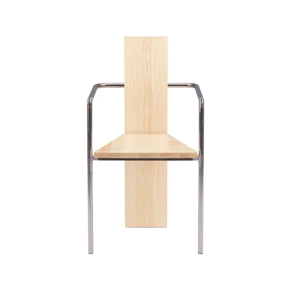 Concrete karmstol, Ask-obehandlat stålstativ Källemo