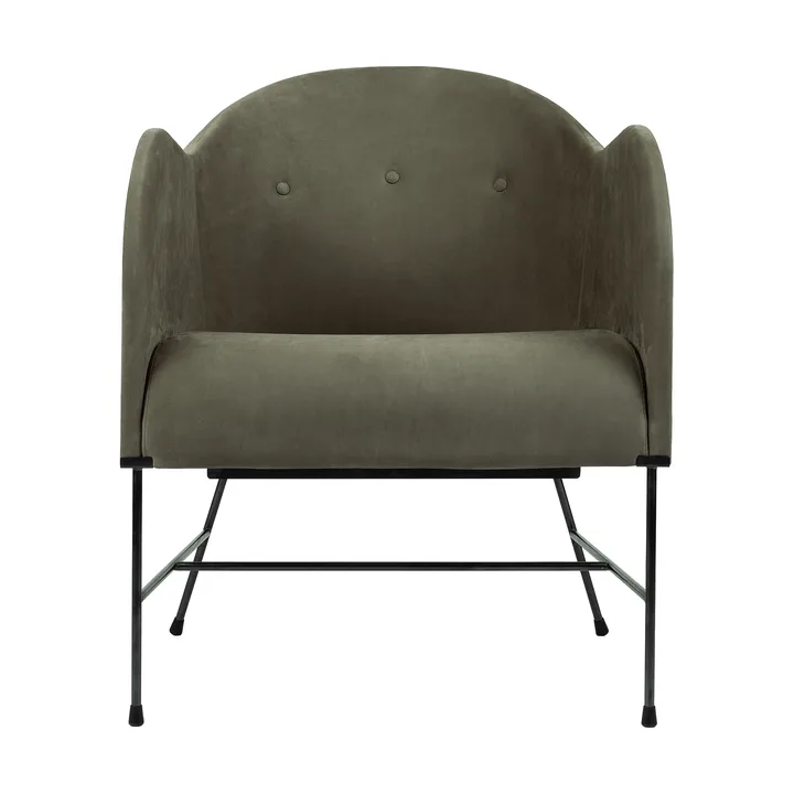 El Novillero fåtölj - Läder Nubuck 512-svart stativ - Källemo