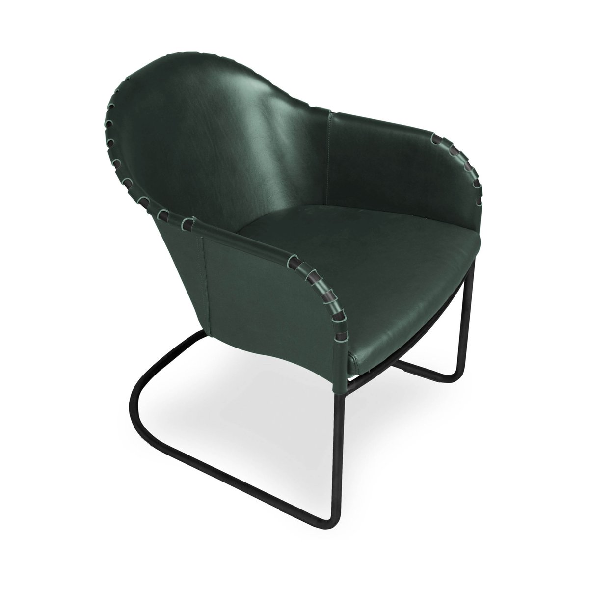 Källemo Ingo fåtölj Grön-svartoxiderad | Skandinavisk Design | Fåtöljer & Fotpallar | Grön