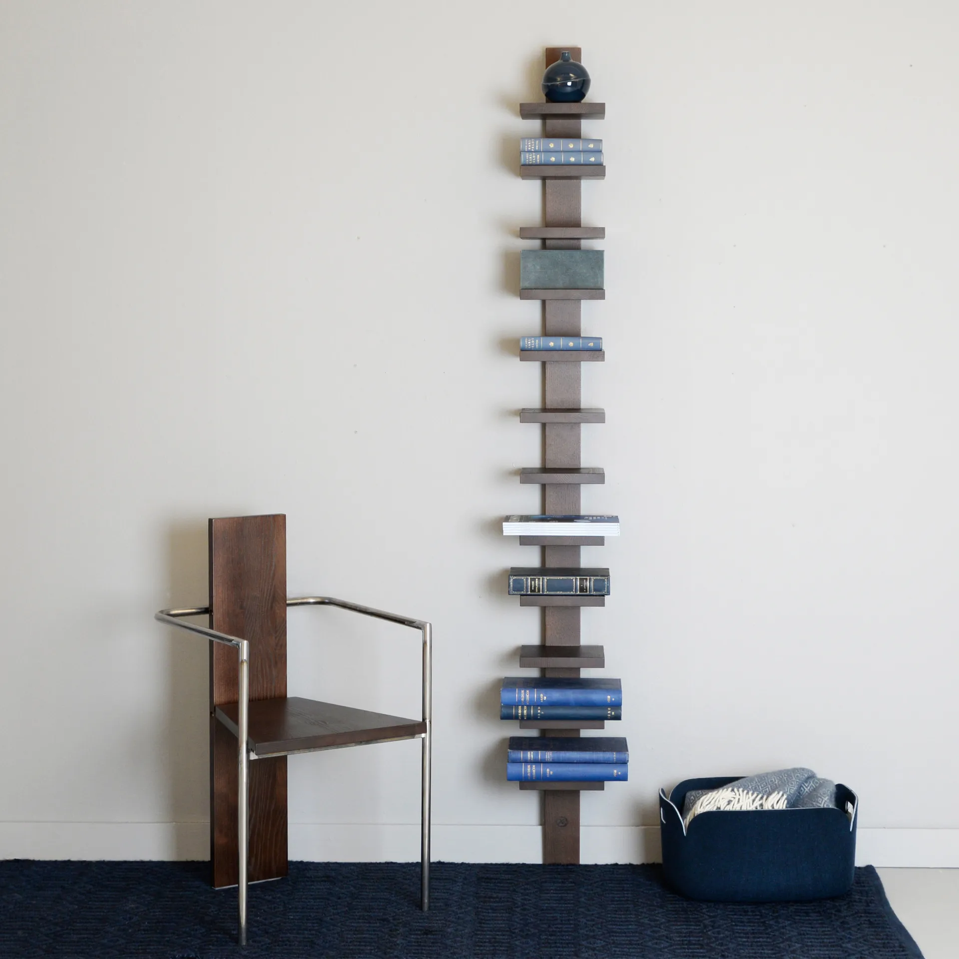 Pilaster vägghylla, Grå betsad Källemo