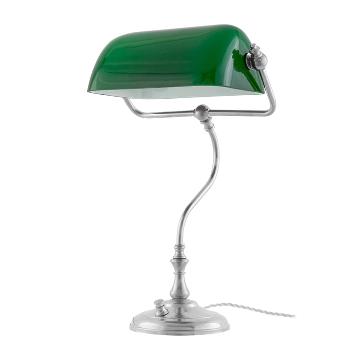 Bankirlampa bordslampa - Förnicklad-grön - Karlskrona Lampfabrik