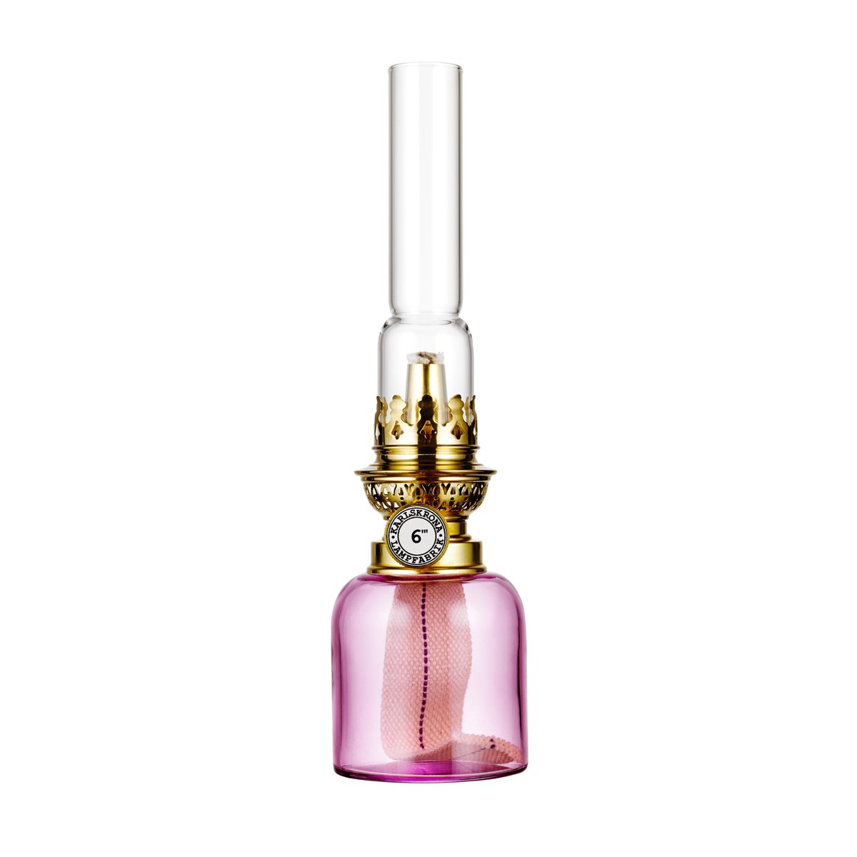 Karlskrona Lampfabrik Koholmen fotogenlampa rosa | Skandinavisk Design | Fotogen- & Oljelampor | Rosa