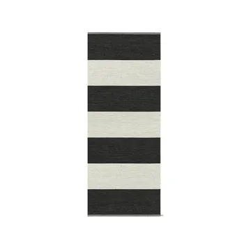 Wide Stripe Icon gångmatta - Midnight black 200x85 cm - Kasthall