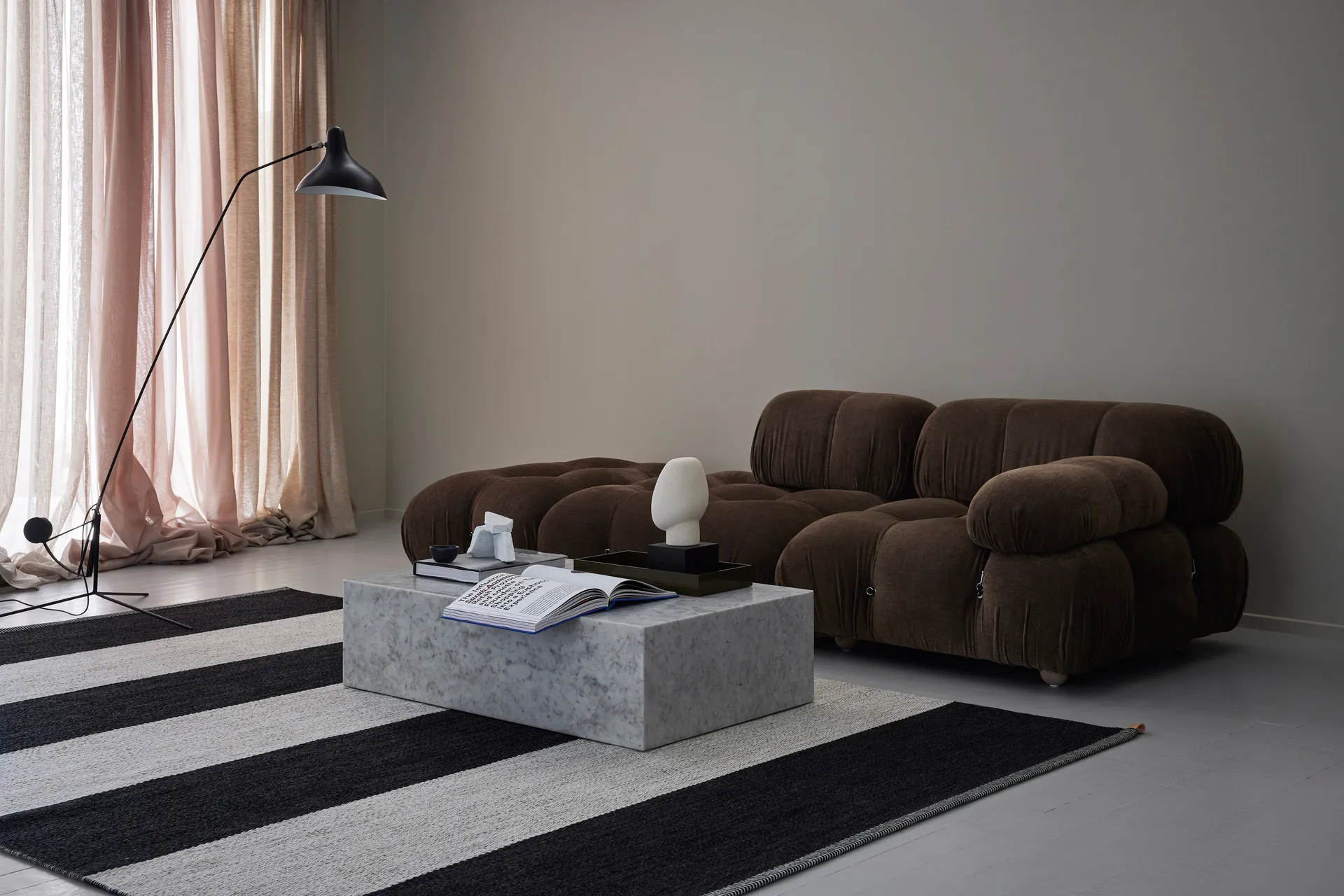 Wide Stripe Icon matta 160x240 cm, Midnight black 554 Kasthall