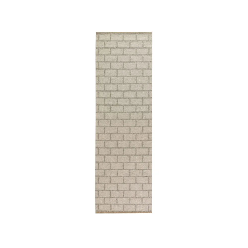 Kateha Brick gångmatta light grey, 80x250 cm