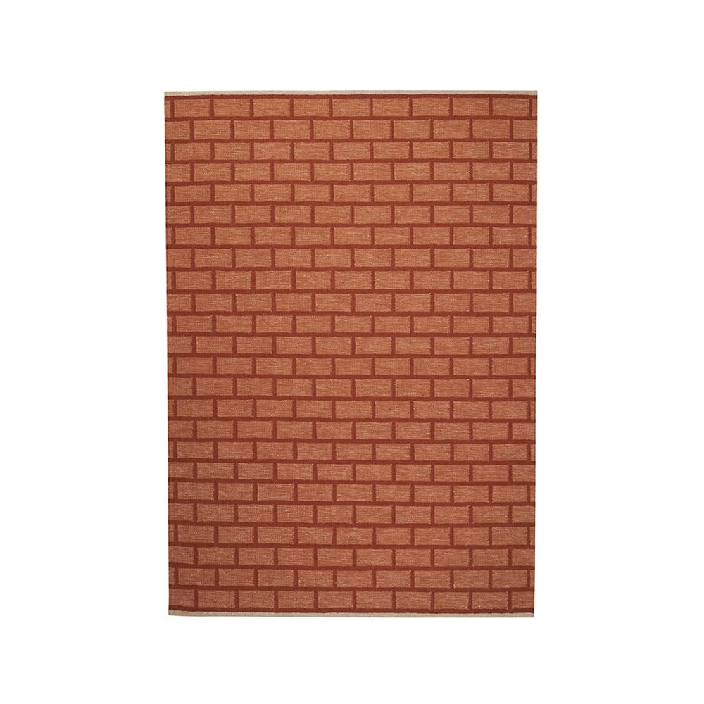 Kateha Brick matta Rust, 200x300 cm | Skandinavisk Design | Ullmattor | Orange
