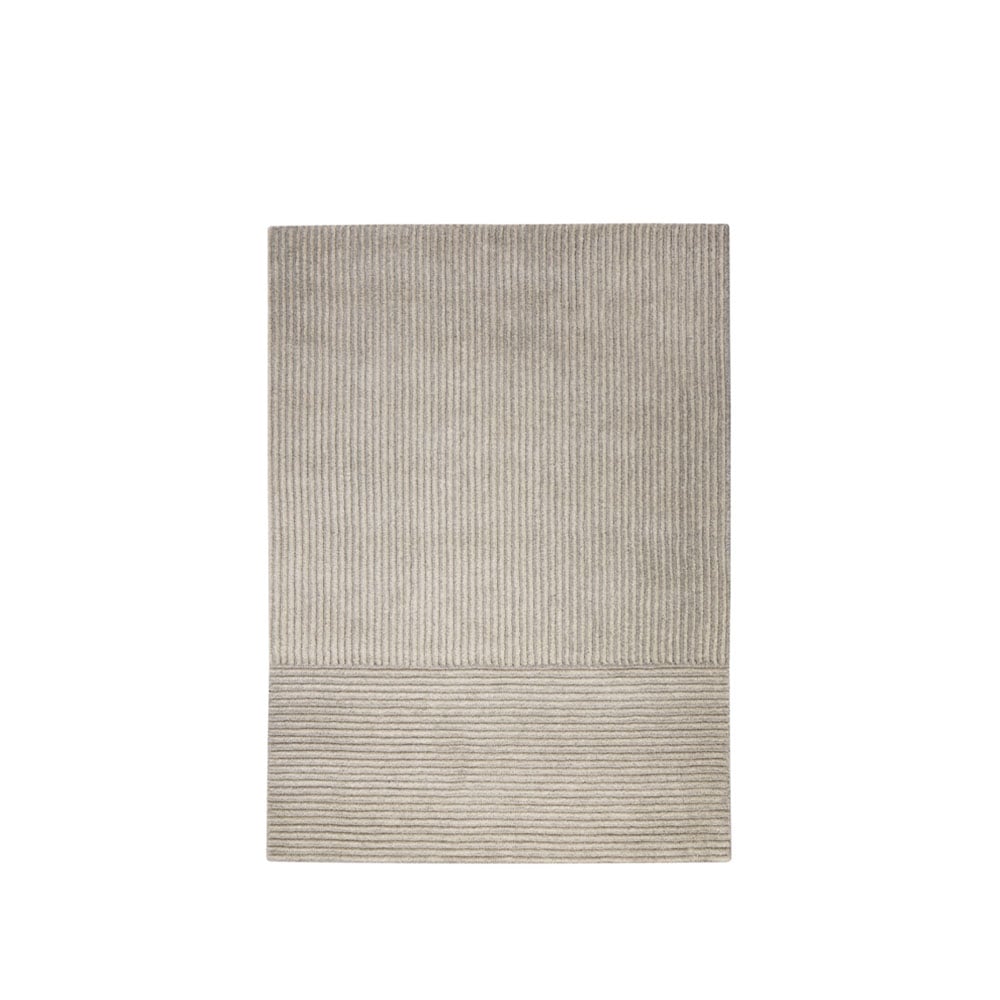 Kateha Dunes Straight matta light grey, 170x240 cm | Skandinavisk Design | Ullmattor | Grå