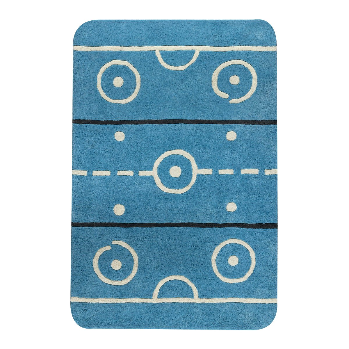 Kateha Hockey matta 120x180 cm | Skandinavisk Design | Ullmattor | Blå