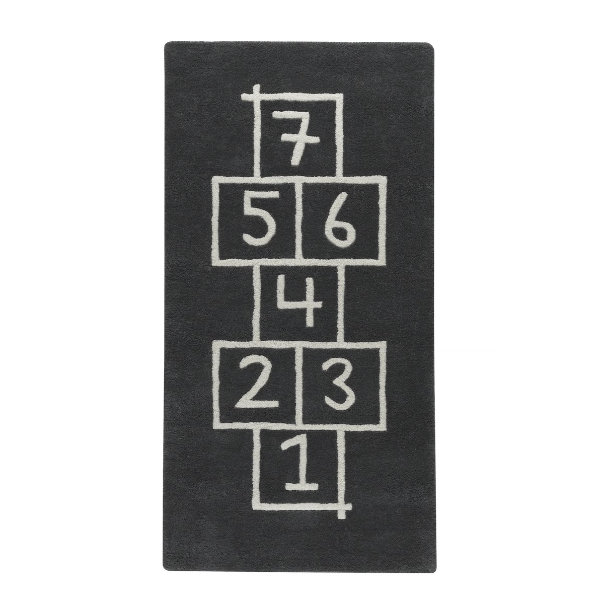 Kateha Hopscotch barnmatta asfalt (mörkgrå) | Skandinavisk Design | Barnmattor | Grå