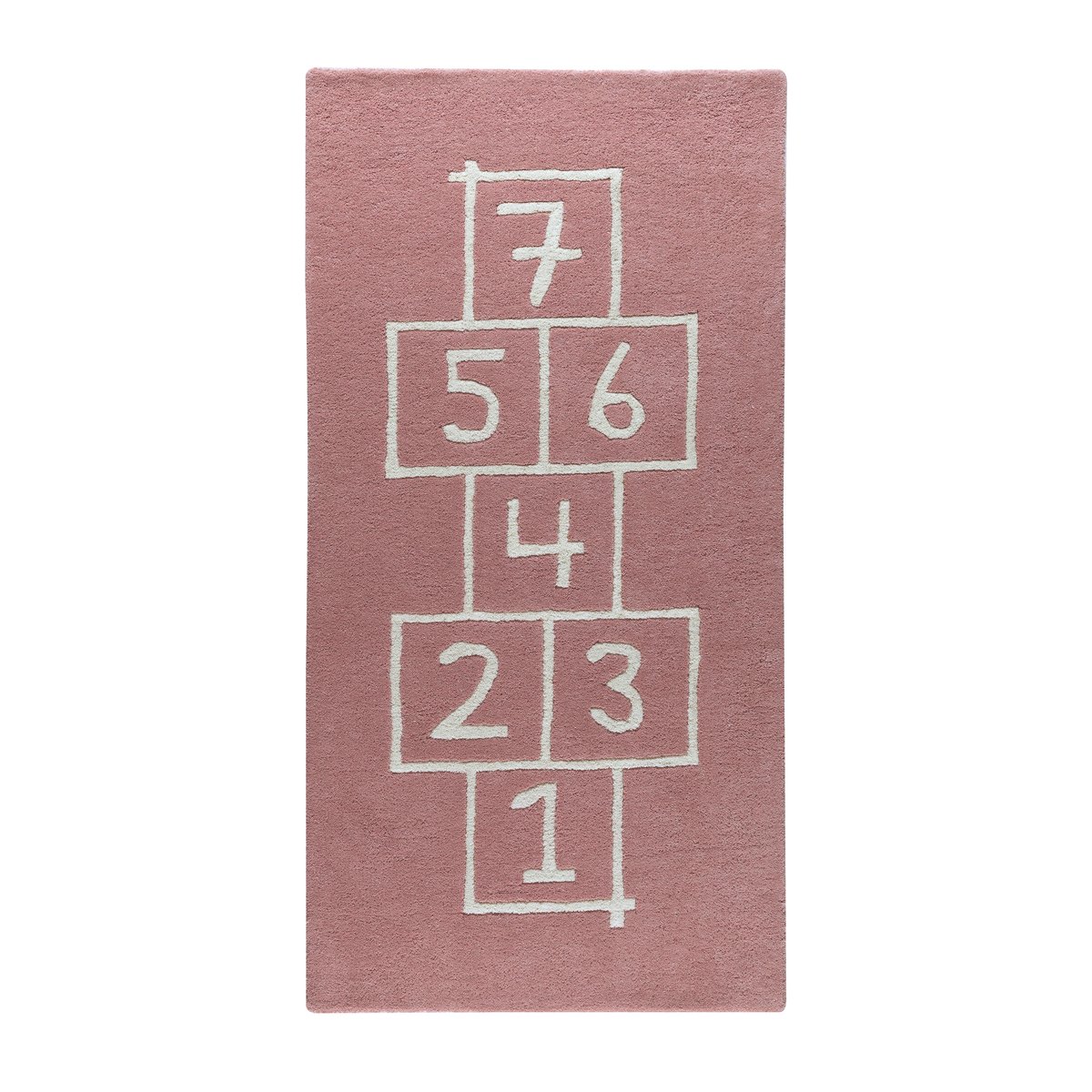 Kateha Hopscotch barnmatta rosa | Skandinavisk Design | Barnmattor | Rosa