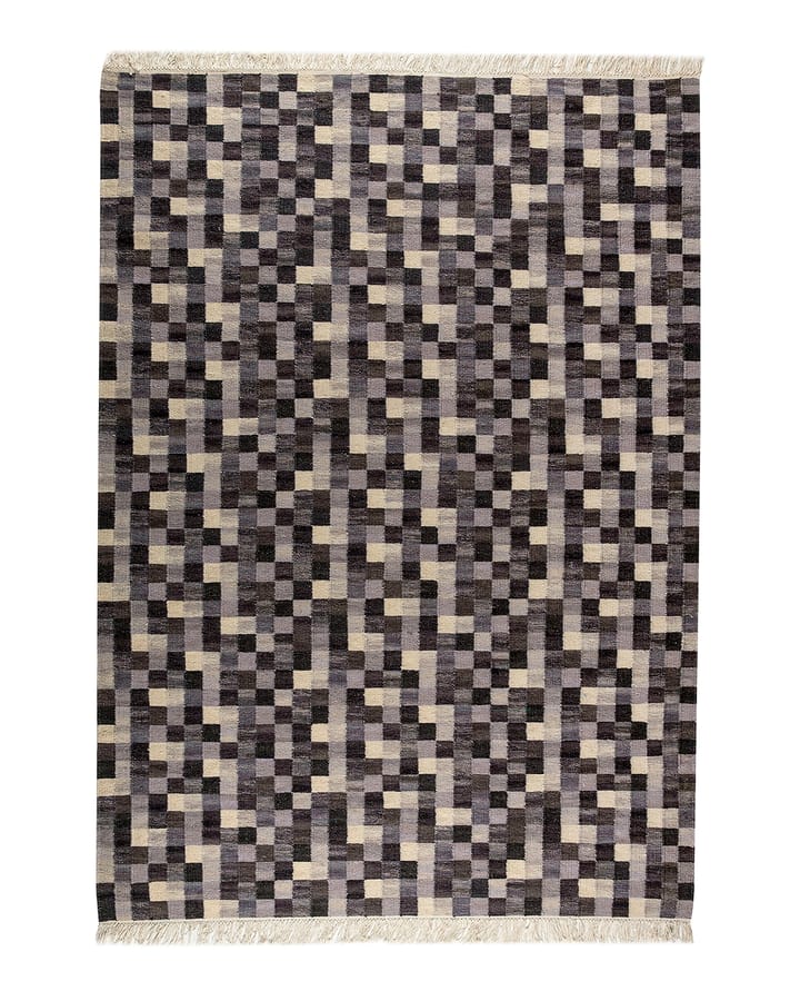 Small box handvävd matta, grå - 300x200 - Kateha