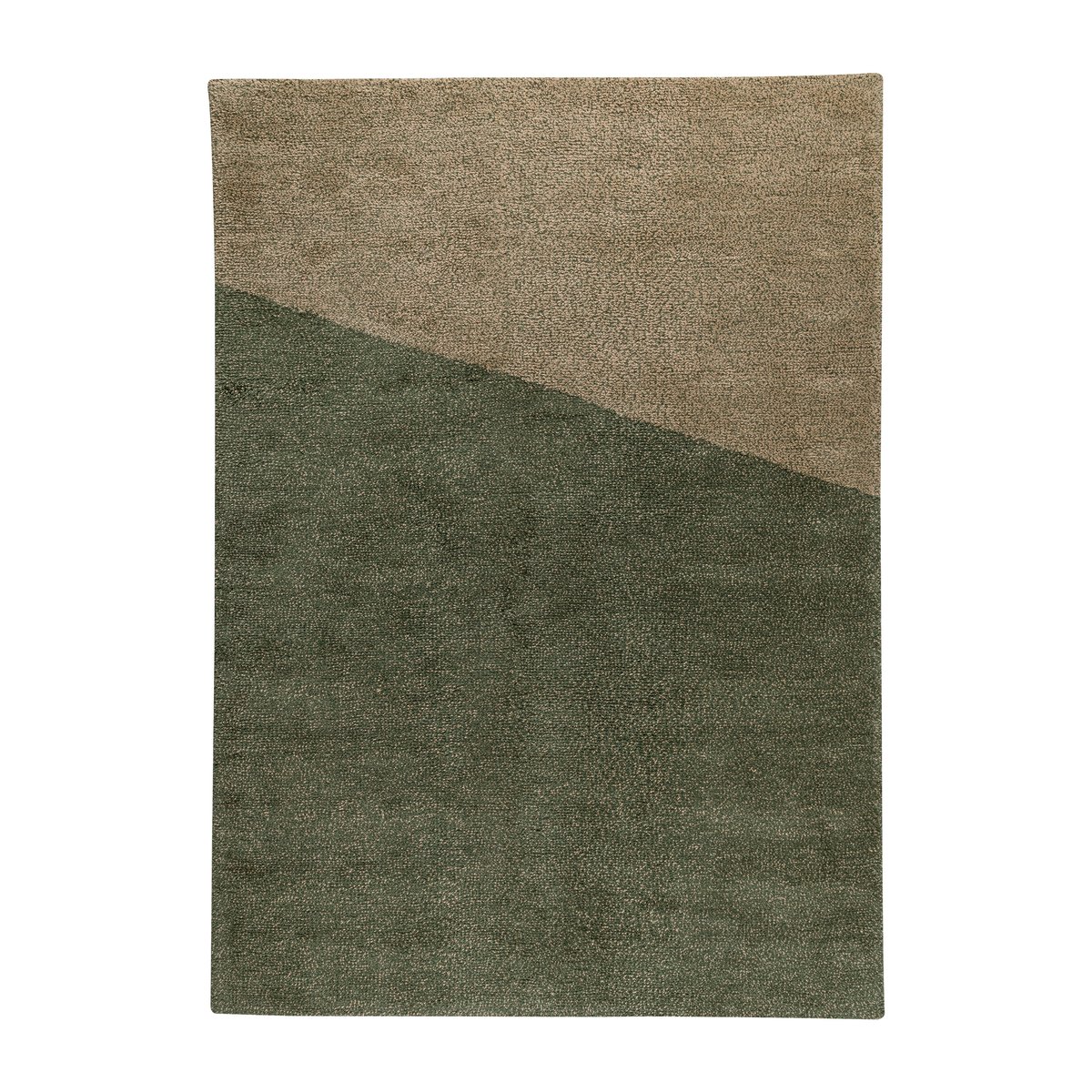 Kateha Verso matta Green 170x240 cm | Skandinavisk Design | Ullmattor | Grön