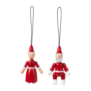 Jultomten och tomtemor 10 cm - Röd - Kay Bojesen Denmark
