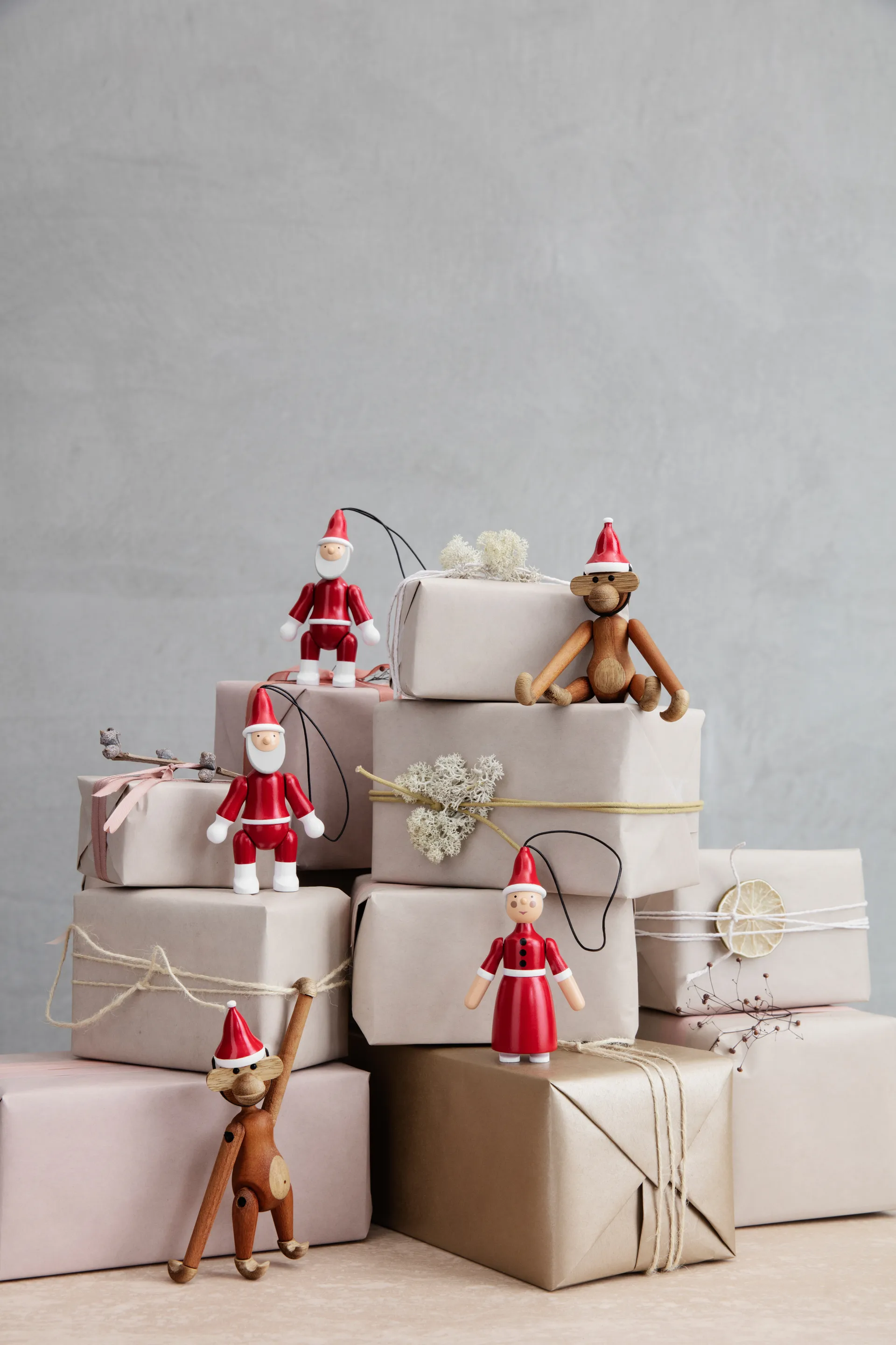 Jultomten och tomtemor 10 cm, Röd Kay Bojesen Denmark