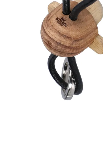 Kay Bojesen apa nyckelring - Teak-limbaträ, svart läder - Kay Bojesen Denmark