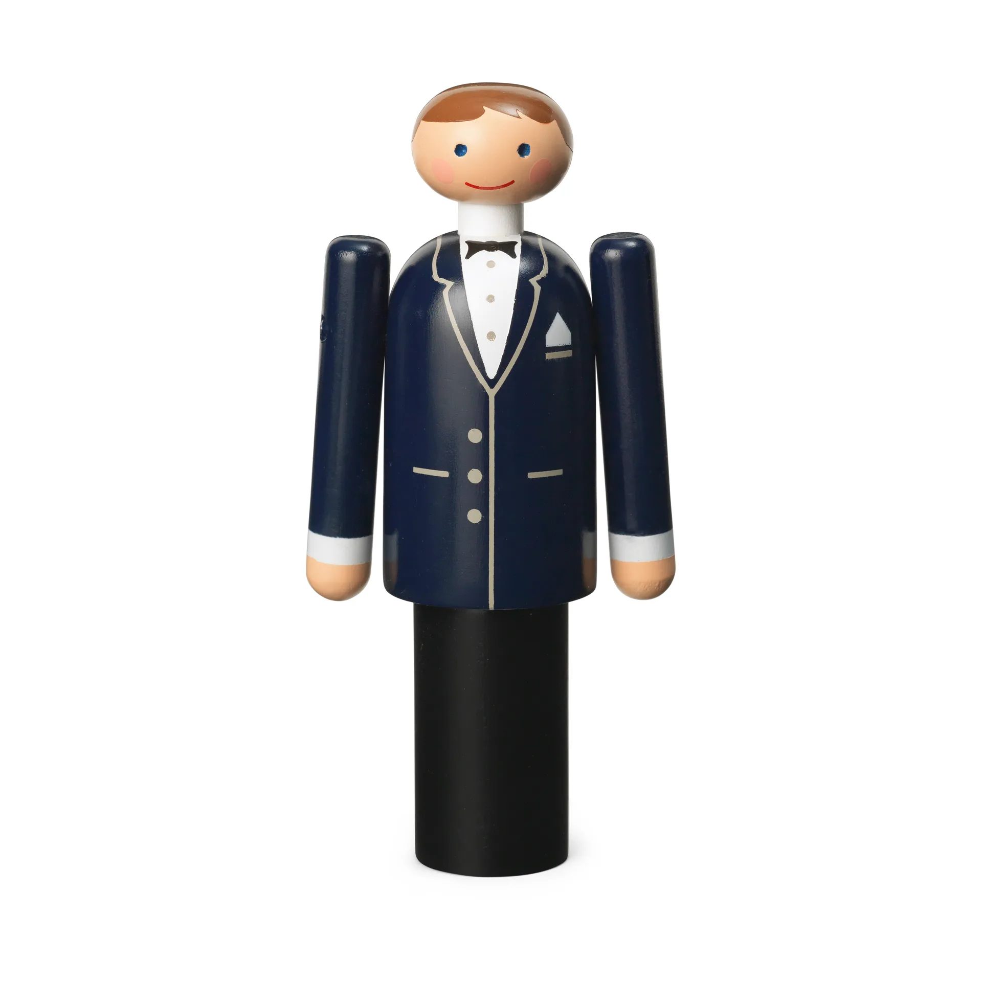 Kay Bojesen brudgum, Blå-svart-vit, 12 cm Kay Bojesen Denmark