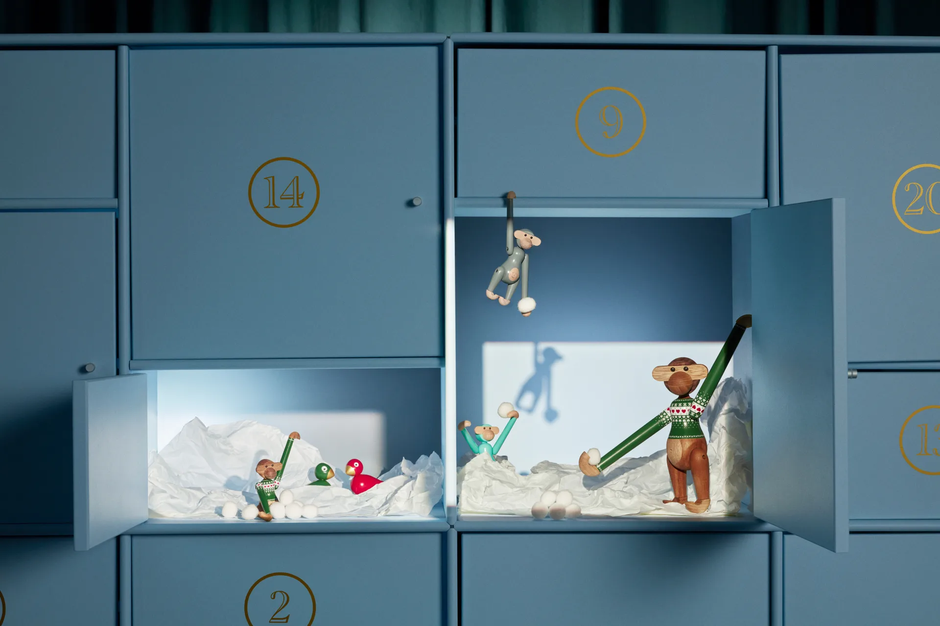 Kay Bojesen Christmas birds julhänge 2 delar, Röd-grön Kay Bojesen Denmark