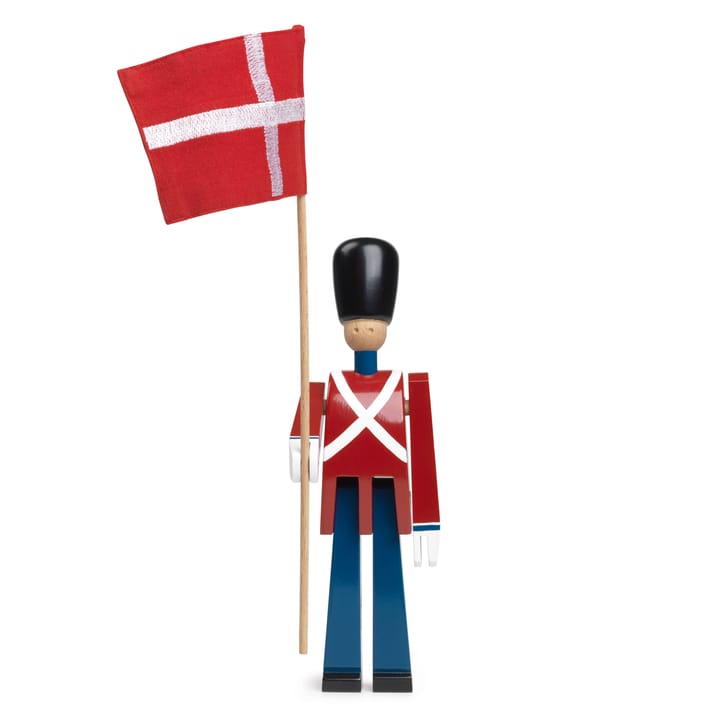 Kay Bojesen fanbärare med textilflagga - 22 cm - Kay Bojesen Denmark