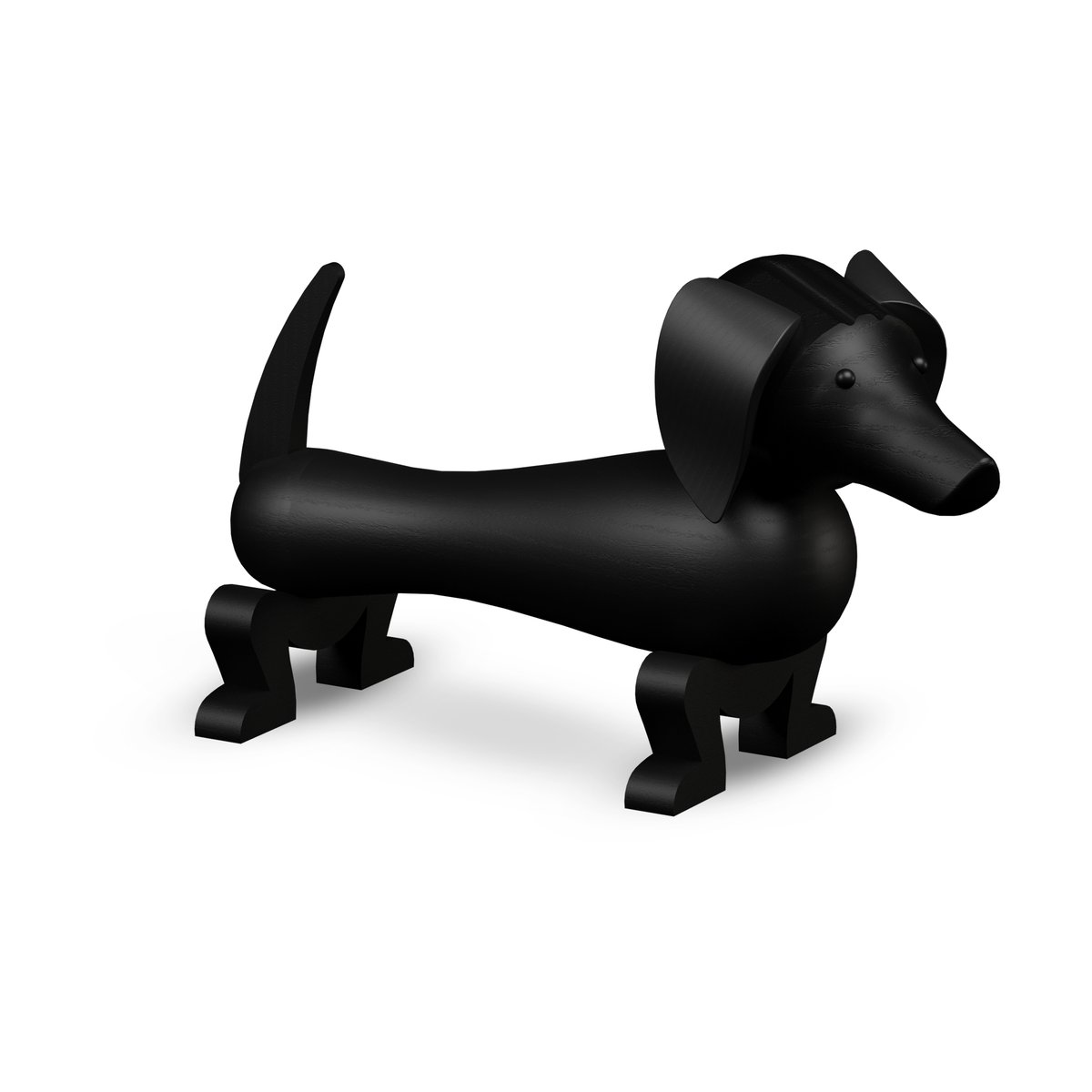 Kay Bojesen Denmark Kay Bojesen hund 18,5 cm Mörkbetsad ek