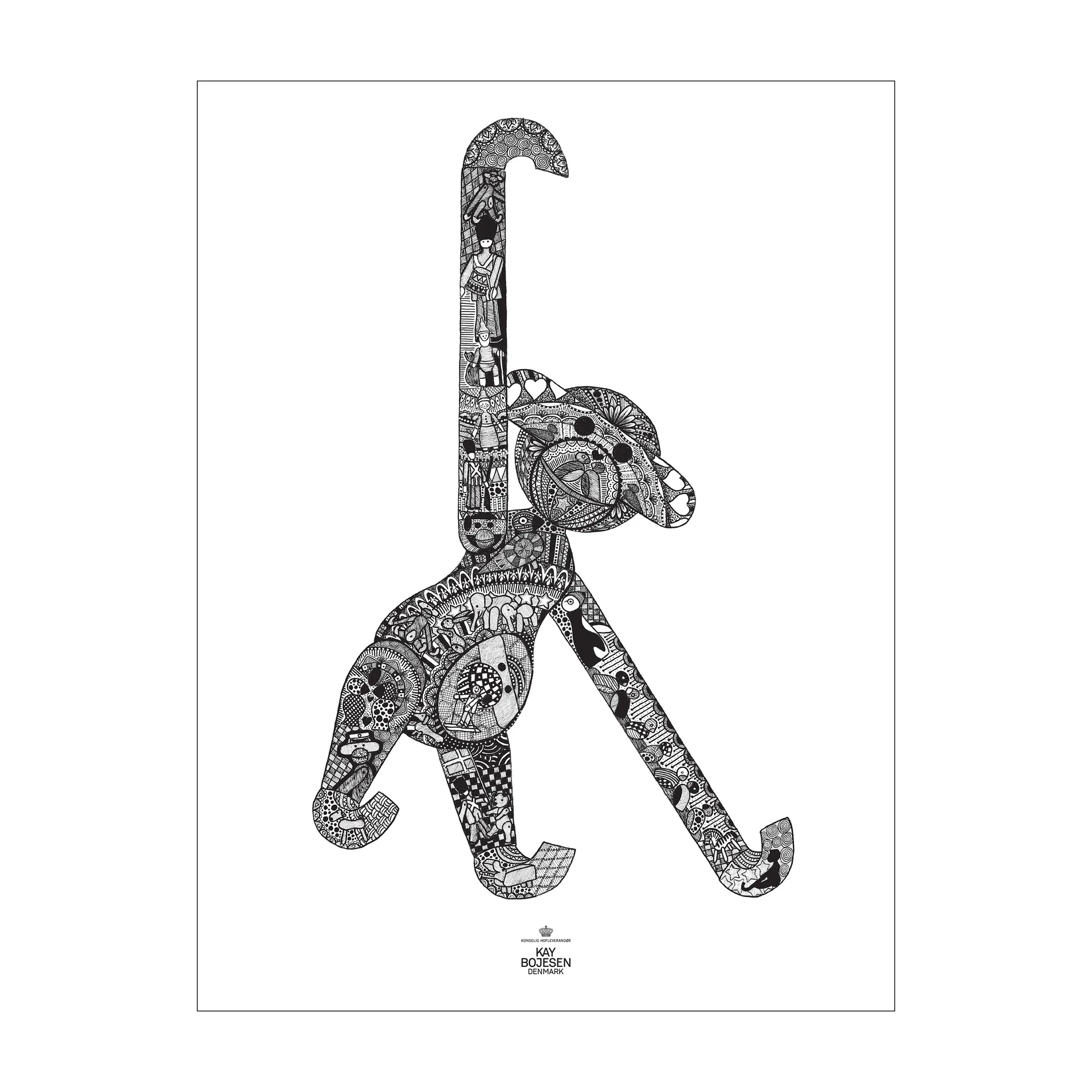 Kay Bojesen poster apa, 30x40 cm Kay Bojesen Denmark