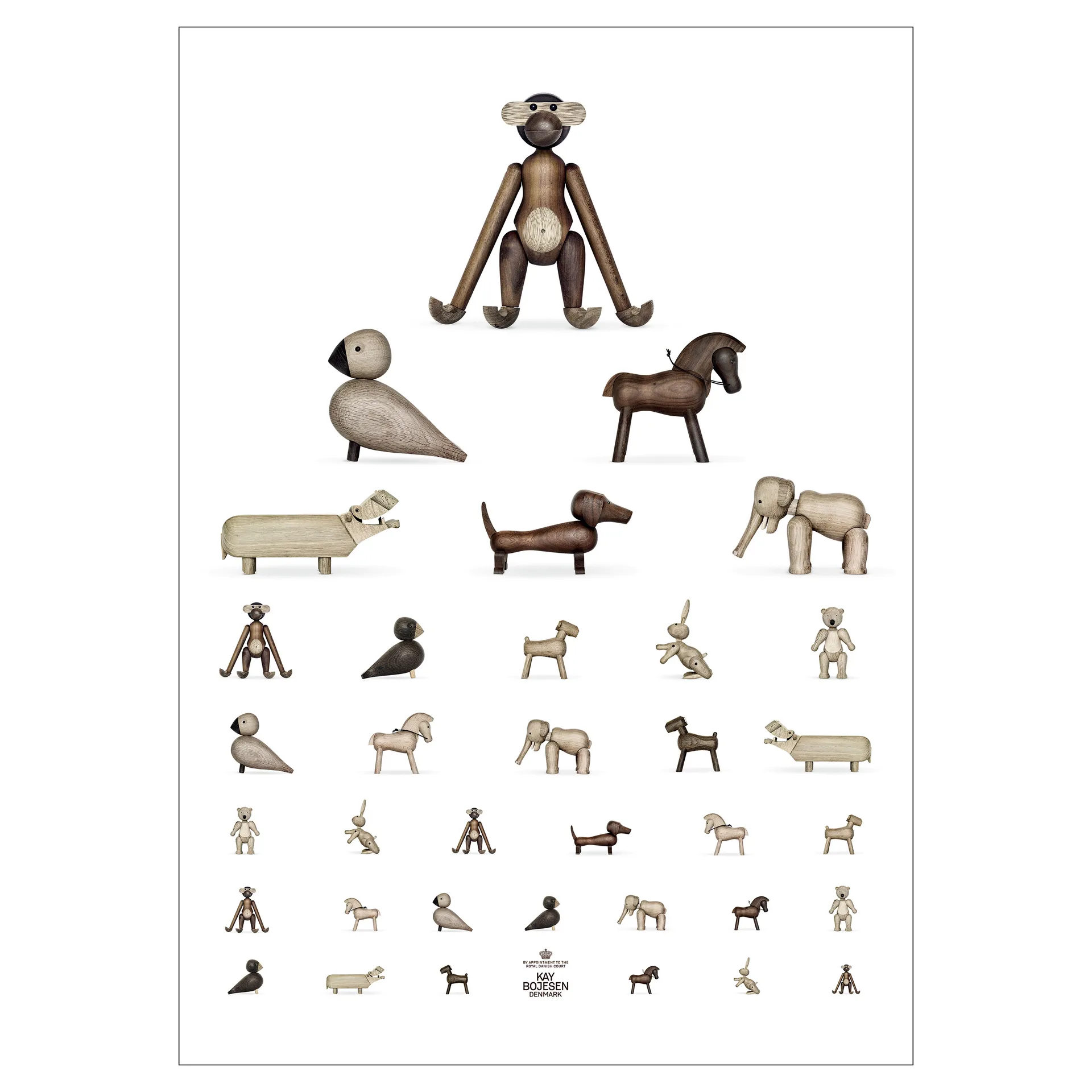 Kay Bojesen poster djur, 50x70 cm Kay Bojesen Denmark