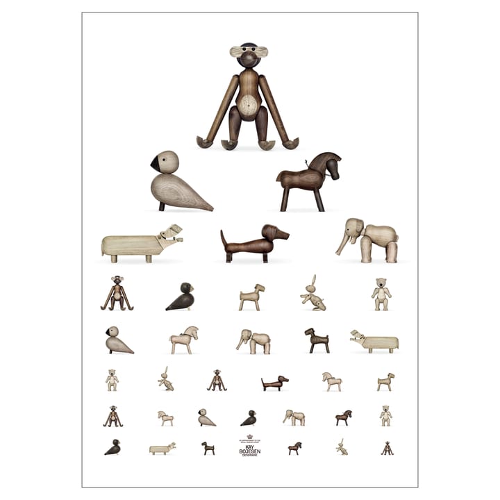 Kay Bojesen poster djur, 50x70 cm Kay Bojesen Denmark