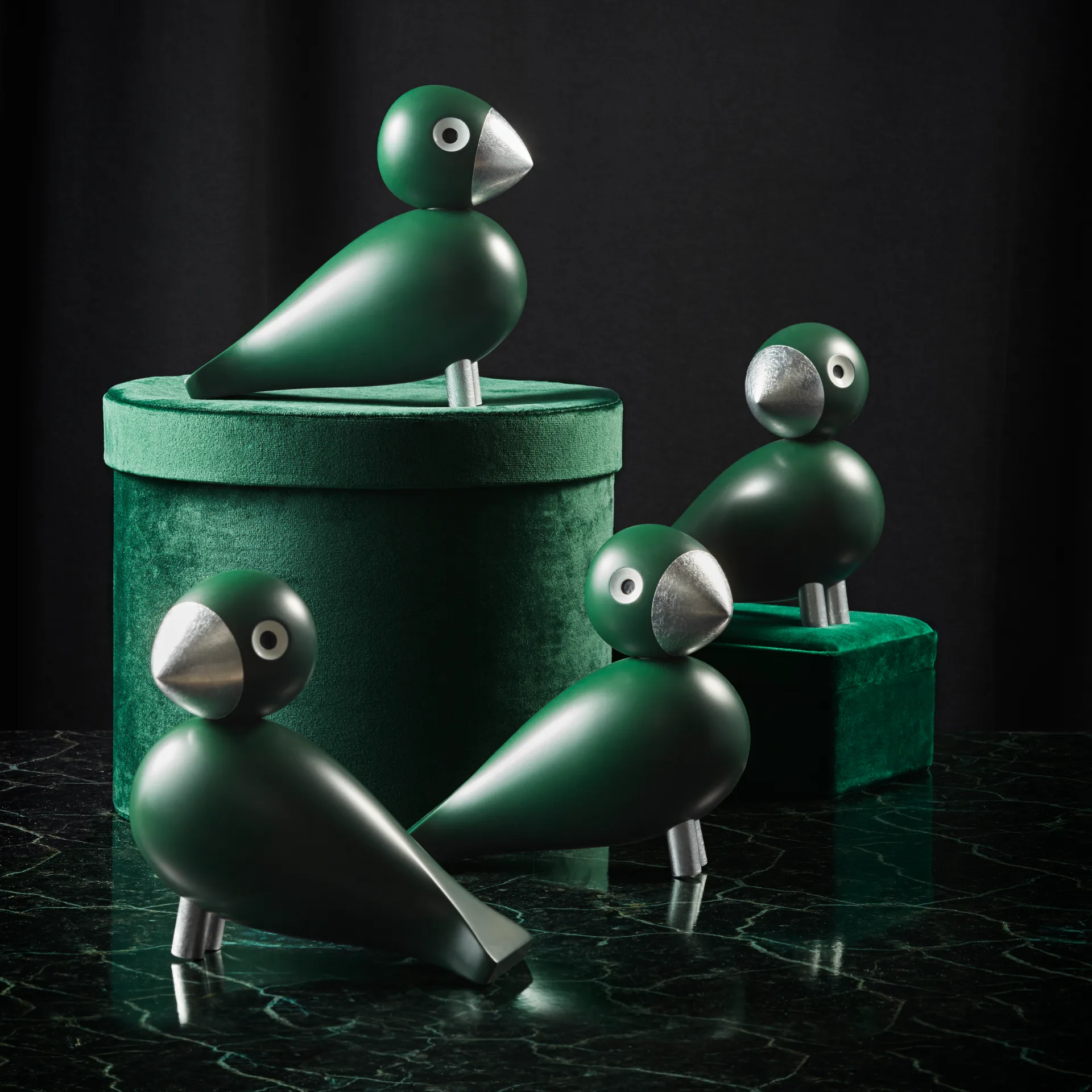 Kay Bojesen sångfågel Georg, Grön-Silver Kay Bojesen Denmark