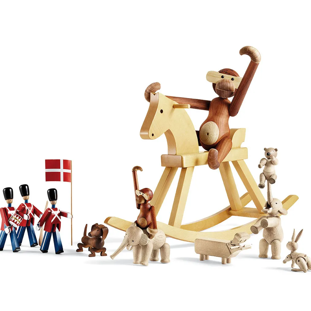 Kay Bojesen soldat med gevär, röd-blå Kay Bojesen Denmark