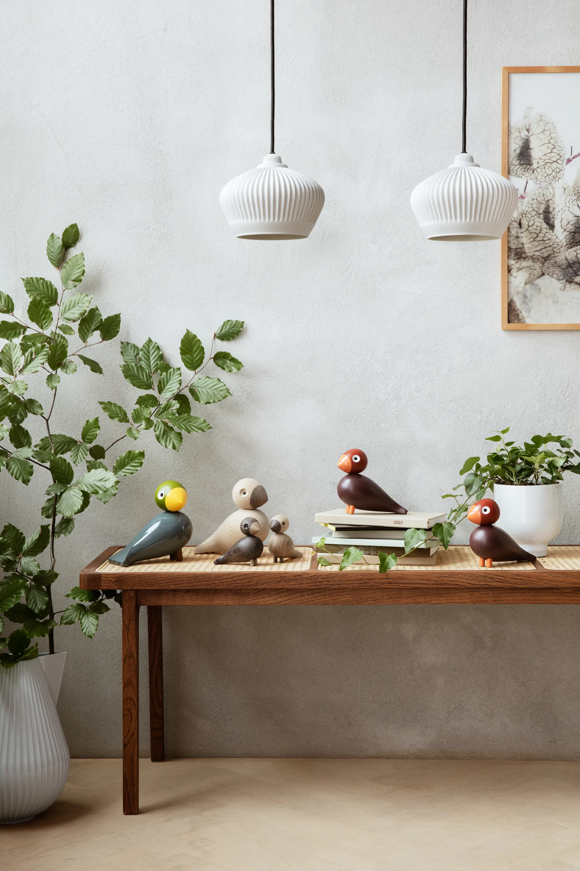 Kay Bojesen Year Bird 2022 sångfågel Poppy, Vinröd Kay Bojesen Denmark