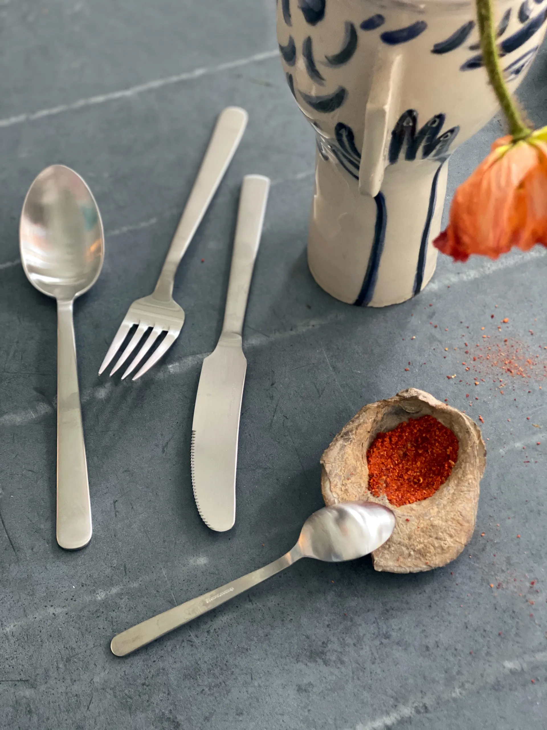 Grand Prix bestickset 4 delar, Polished steel Kay Bojesen