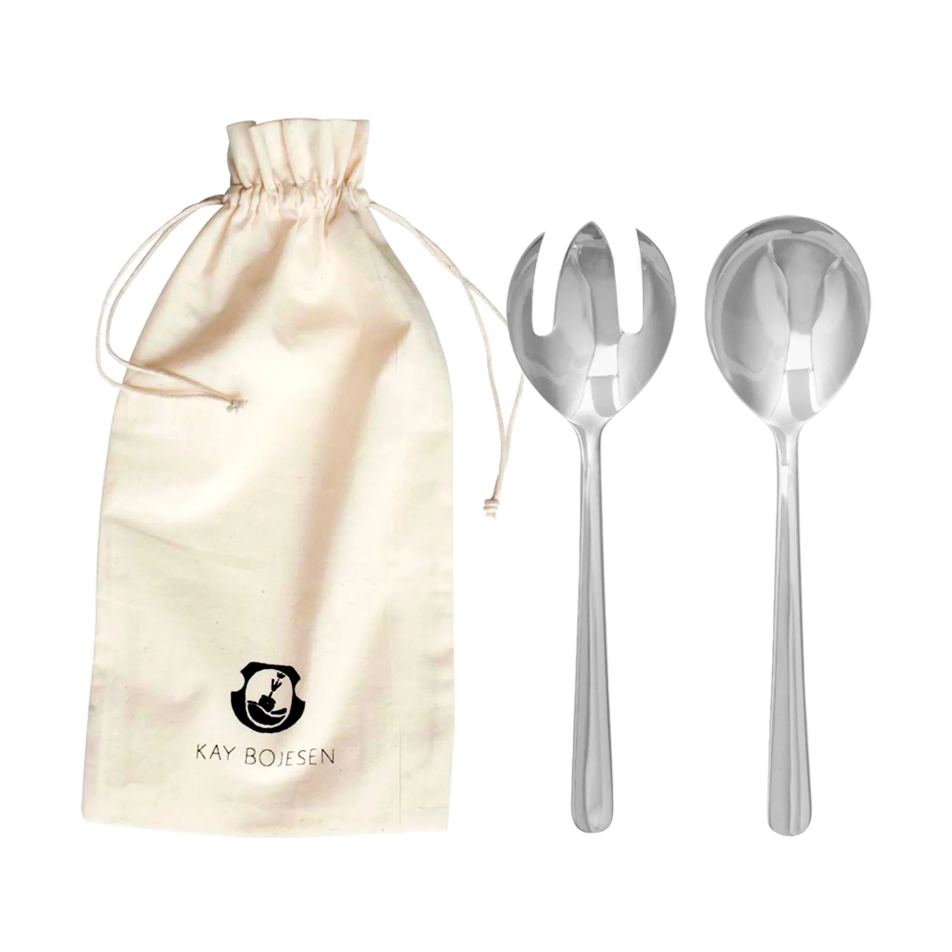 Grand Prix salladsbestick 23,5 cm 2 delar, Polished steel Kay Bojesen