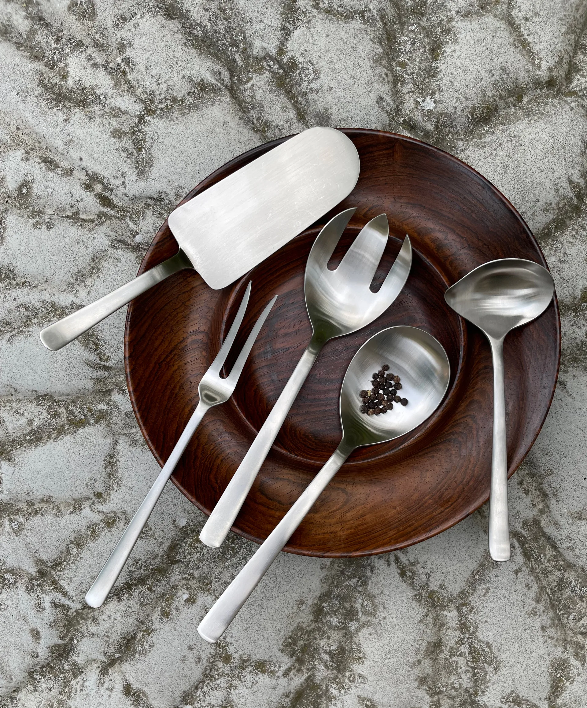 Grand Prix serveringsset 3 delar, Matte steel Kay Bojesen